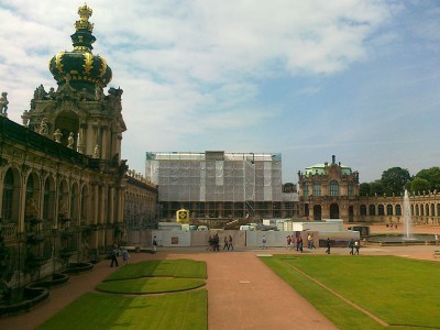 Arbeiten am Dresdner Zwinger