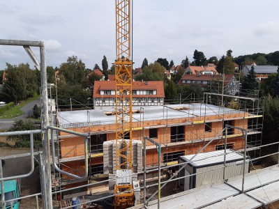 Fertigstellung der Decke über Obergeschoss