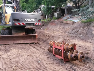 Bohrgerät für Einbau Stahlträger