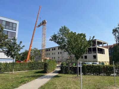 Montage Baustellenkran