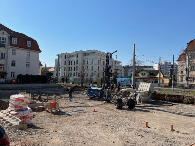 Beginn der Geothermiebohrungen