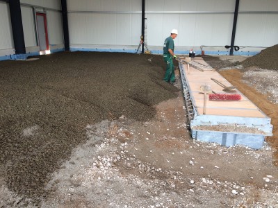 Vorbereitung Bodenplatte Fahrzeughalle