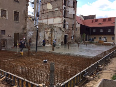 Bodenplatte für Neubau