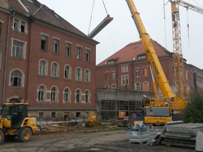 Spannbetondecke im Anflug